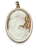 Napoli - Largo San Martino, 10 - Pendente Mandile 1922 Donna Cammei  in Argento Conchiglia 2MCICM111.14 - 2MCICM111.14